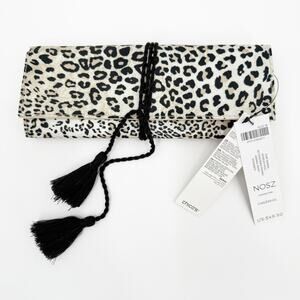 Chico's Jewelry Roll Leopard Print Accessories Bag Pouch Travel NWT Animal Print